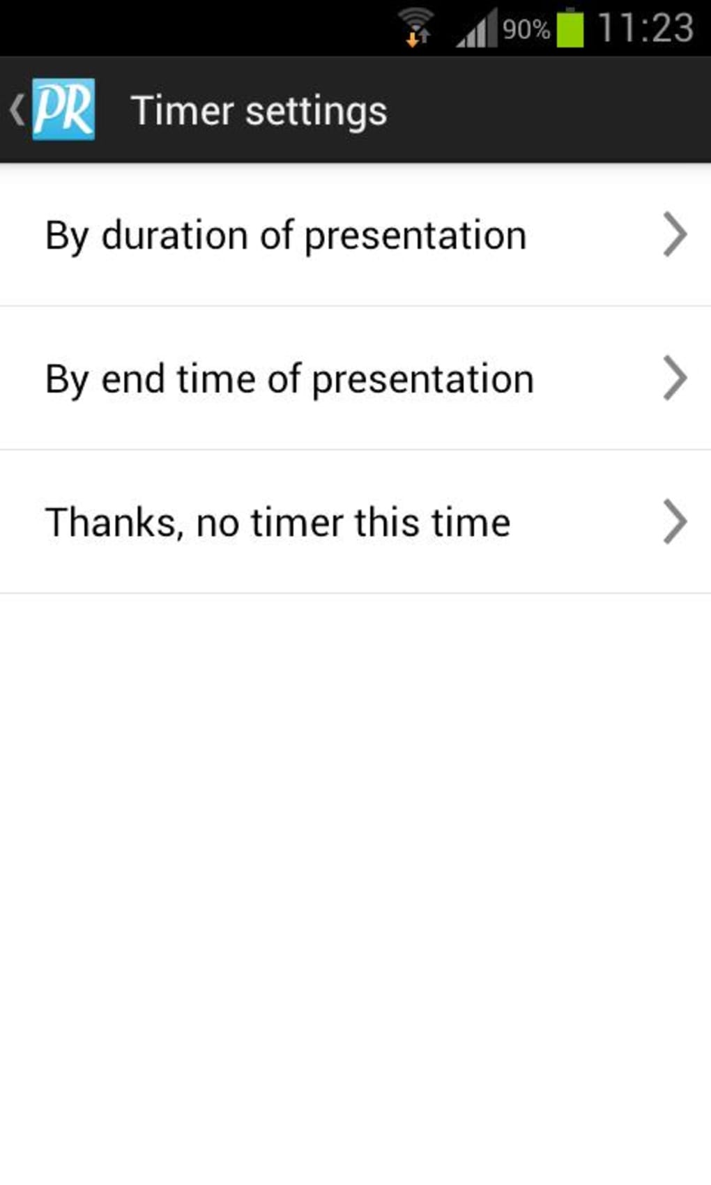 presentation remote from android