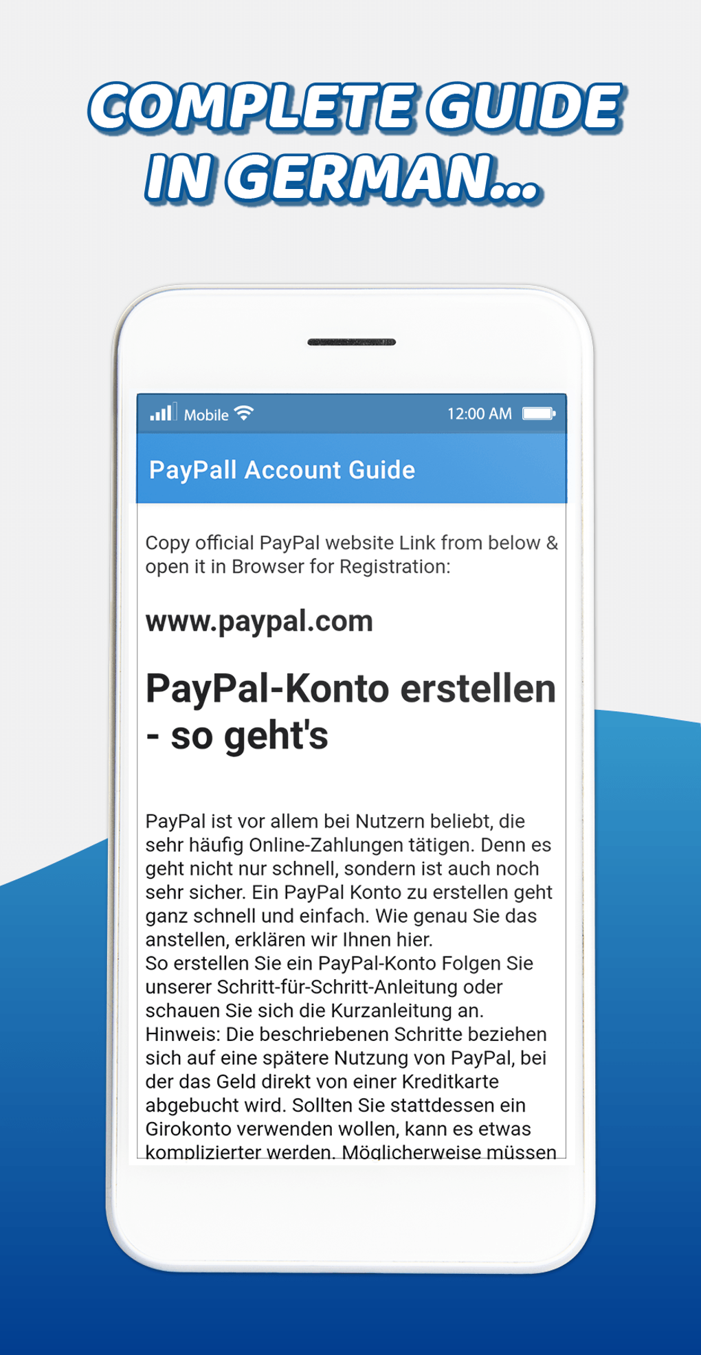 How to Create PayPal Account для Android — Скачать