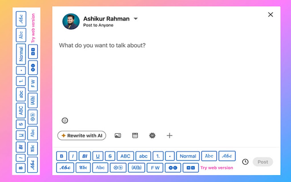 HappyInAi - LinkedIn Text Formatter for Post Editor Google Chrome 용 ...