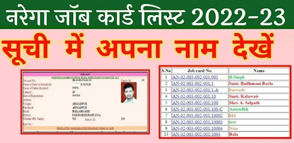 Nrega Job Card List Services Para Android Download