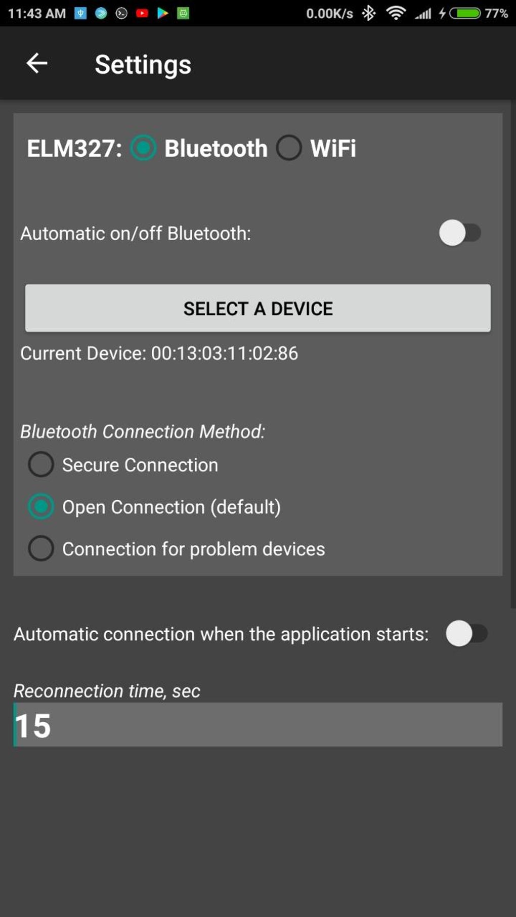 Terminal ELM327 Bluetooth - WiFi APK для Android — Скачать