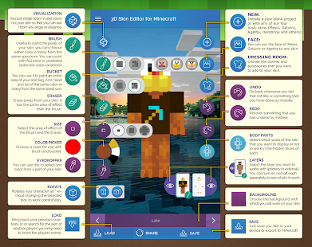 Skin Editor for Minecraft 3D APK Download 2023 - Free - 9Apps