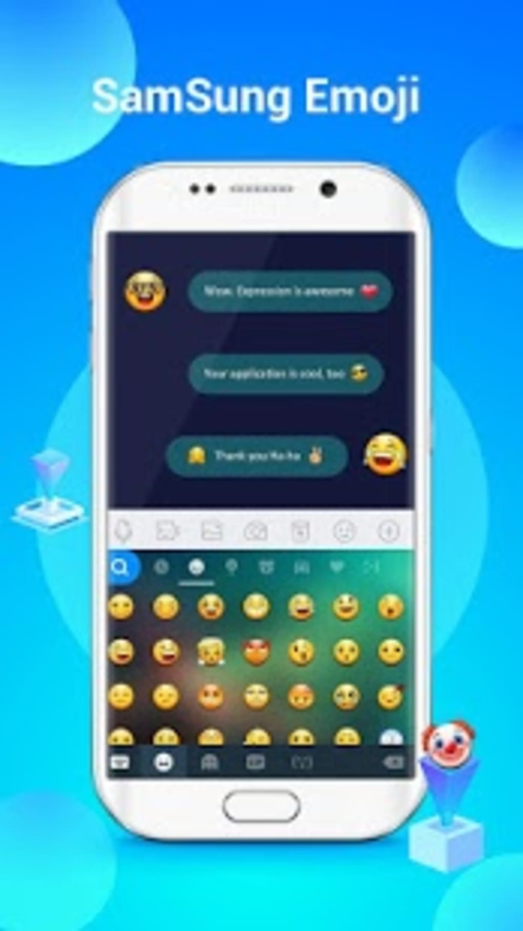 Free Samsung Emoji for Kika Keyboard + Emoticons APK для Android — Скачать