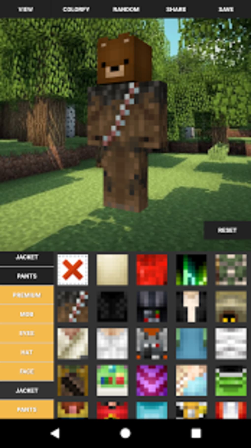 Download Skin Editor for Minecraft/MCPE for android 4.4.4