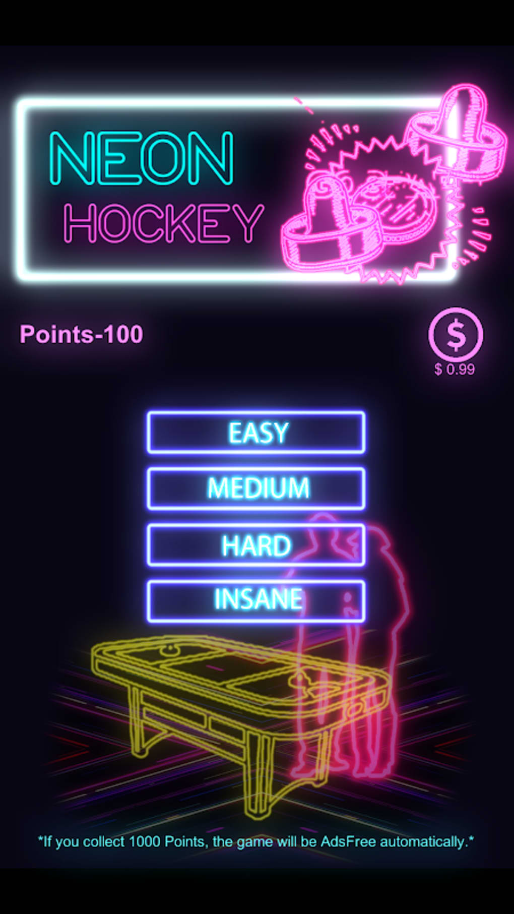 Neon Hockey Ice and Glow Hockey 2 APK for Android