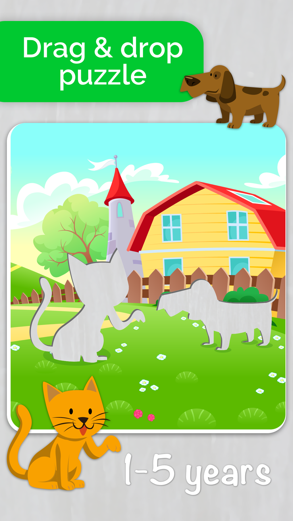 AmBa puzzles: Animal world. Toddler games for free для iPhone — Скачать