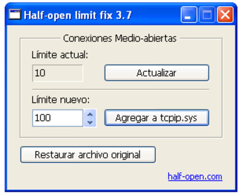 Open limit adjuster. Half-open limit Fix 64 bit.