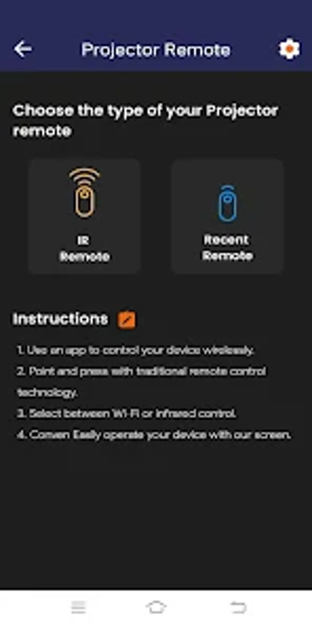 Projector Remote Control для Android — Скачать