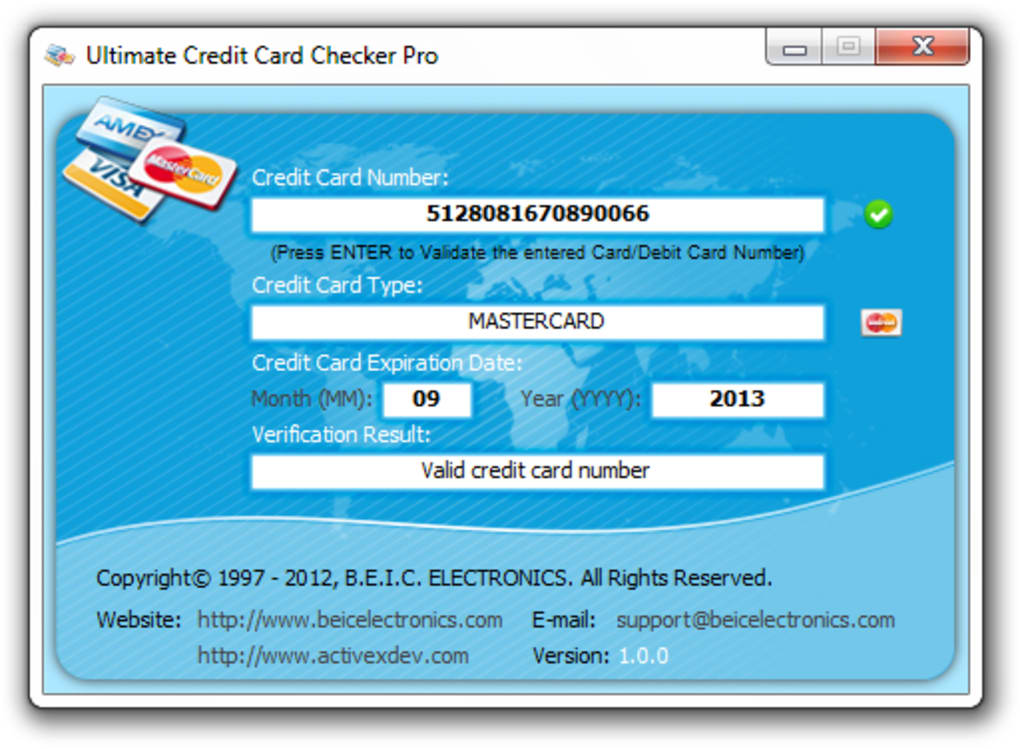 ultimate credit card checker pro screenshot