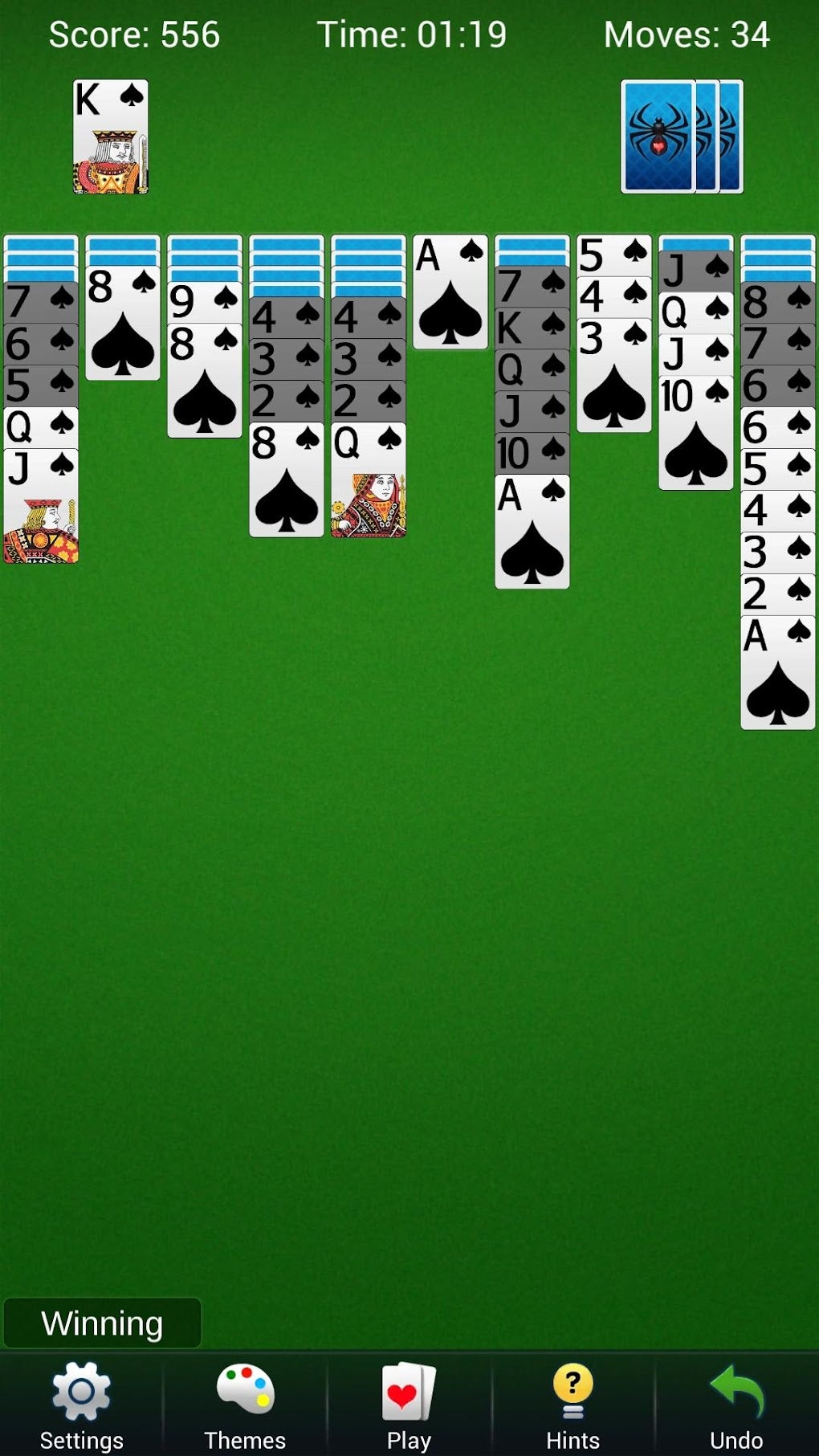 Jogos grátis online de cartas: Solitario, Solitario Spider, Freecell