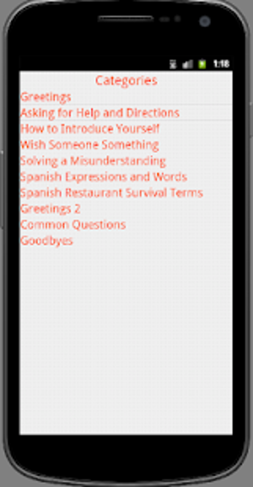 Most Common Phrases In Spanish APK Para Android Descargar