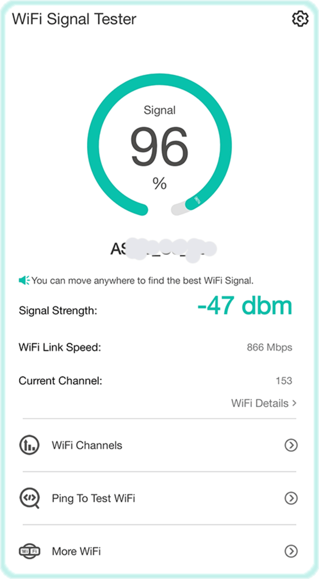 wifi acceptable signal strength