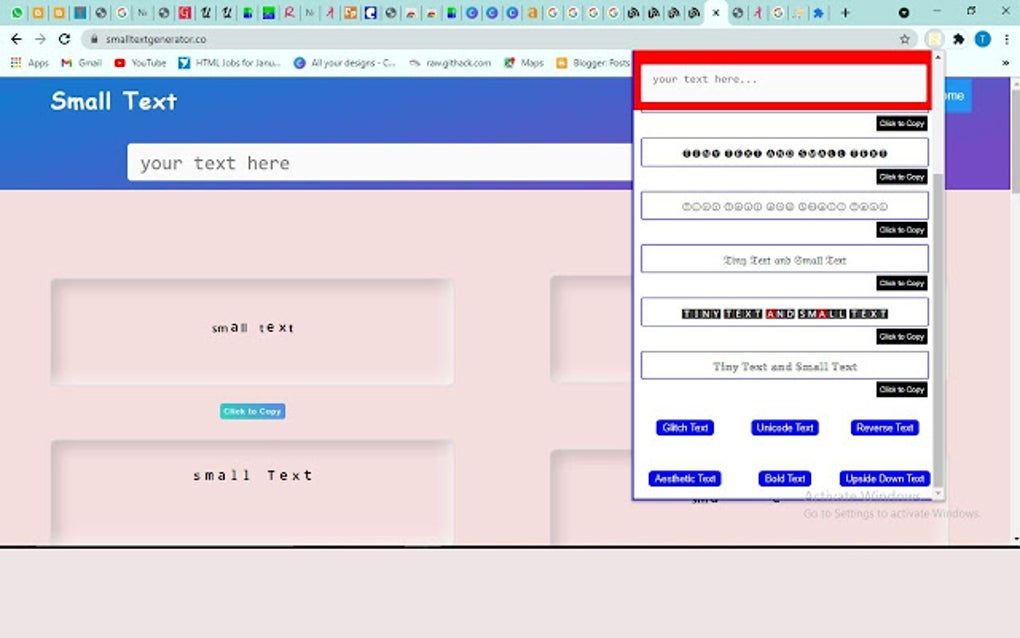 Small Text ᐈ #201+ Tiny Text Generator for Google Chrome - Extension ...