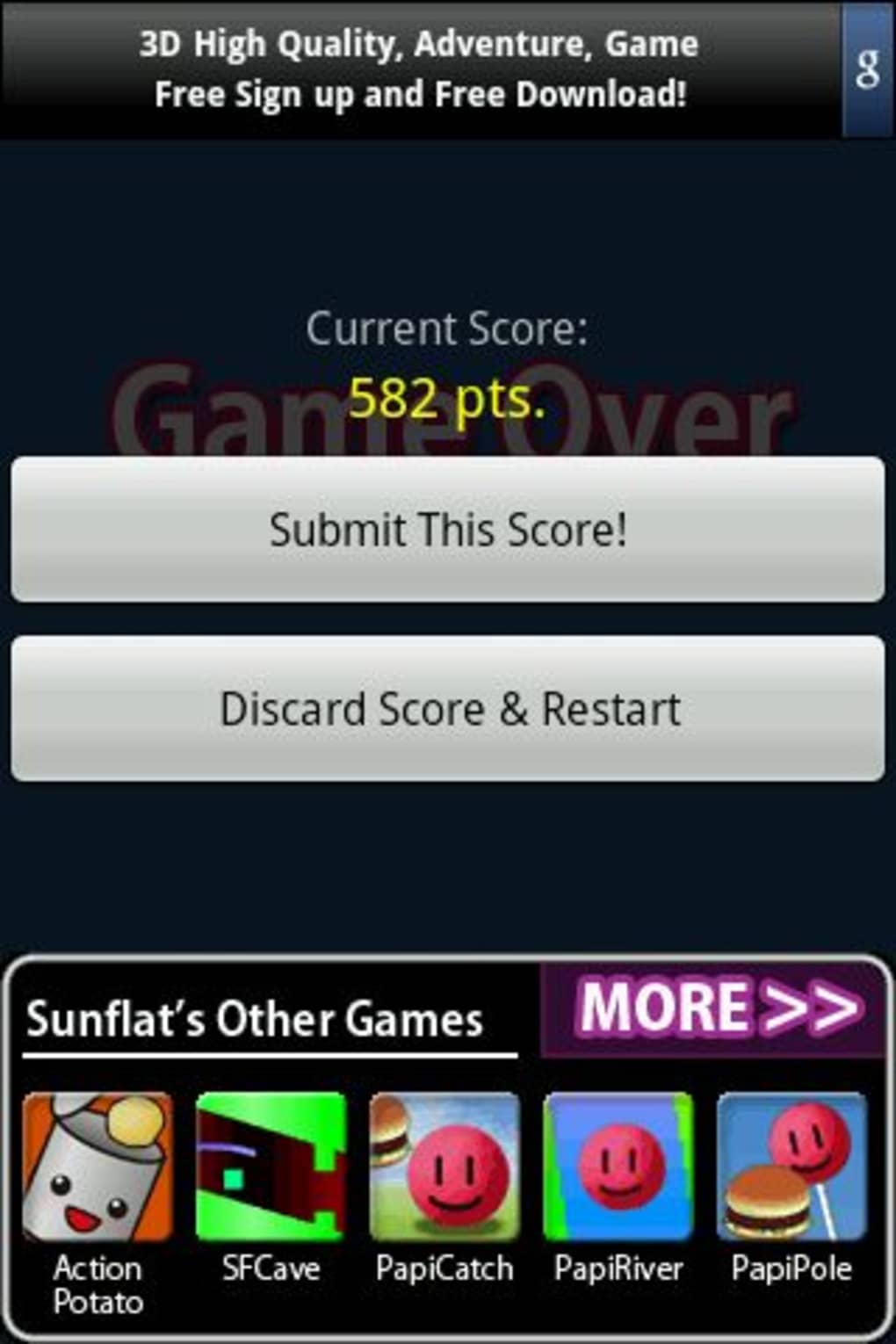 PapiRiver - Sunflat GAMES for Android
