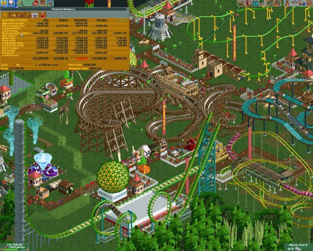 rollercoaster tycoon deluxe exciting roller coa