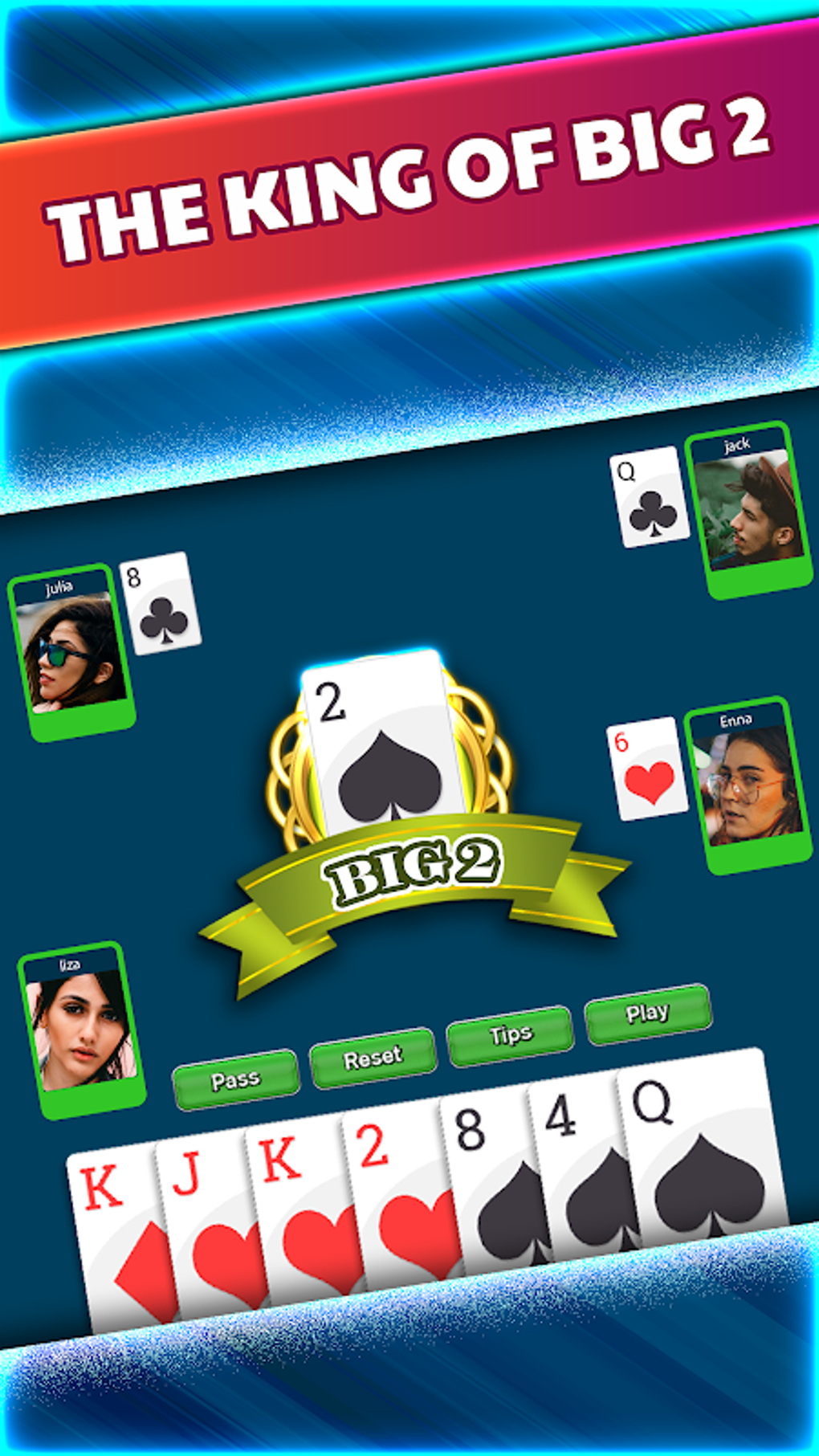 Big 2 - Poker Two, Dai Di, Pusoy Dos, Big2 для Android — Скачать