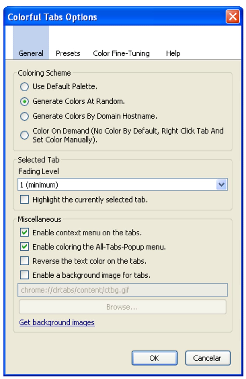Colorful tabs for firefox