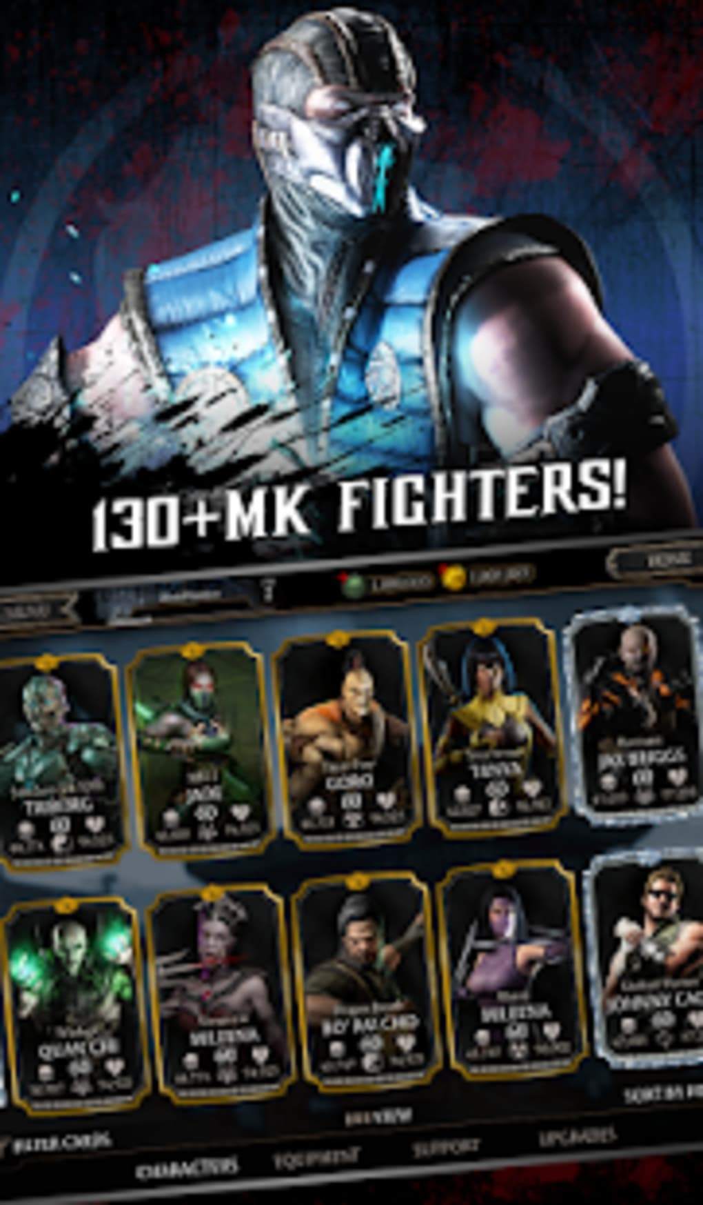 Игра mobile kombat. Mortal Kombat 11 Ultimate. Мортал комбат 2021 меню персонажей. Mortal Kombat x mobile версия 1.1.0. Mortal Kombat x персонажи.