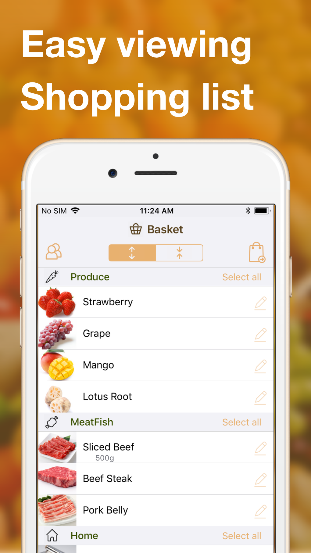 Shared grocery lists plan app for iPhone - Download