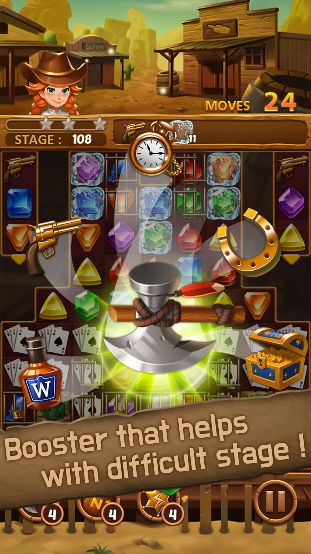 Jewels Westland: Match3 Puzzle для Android — Скачать