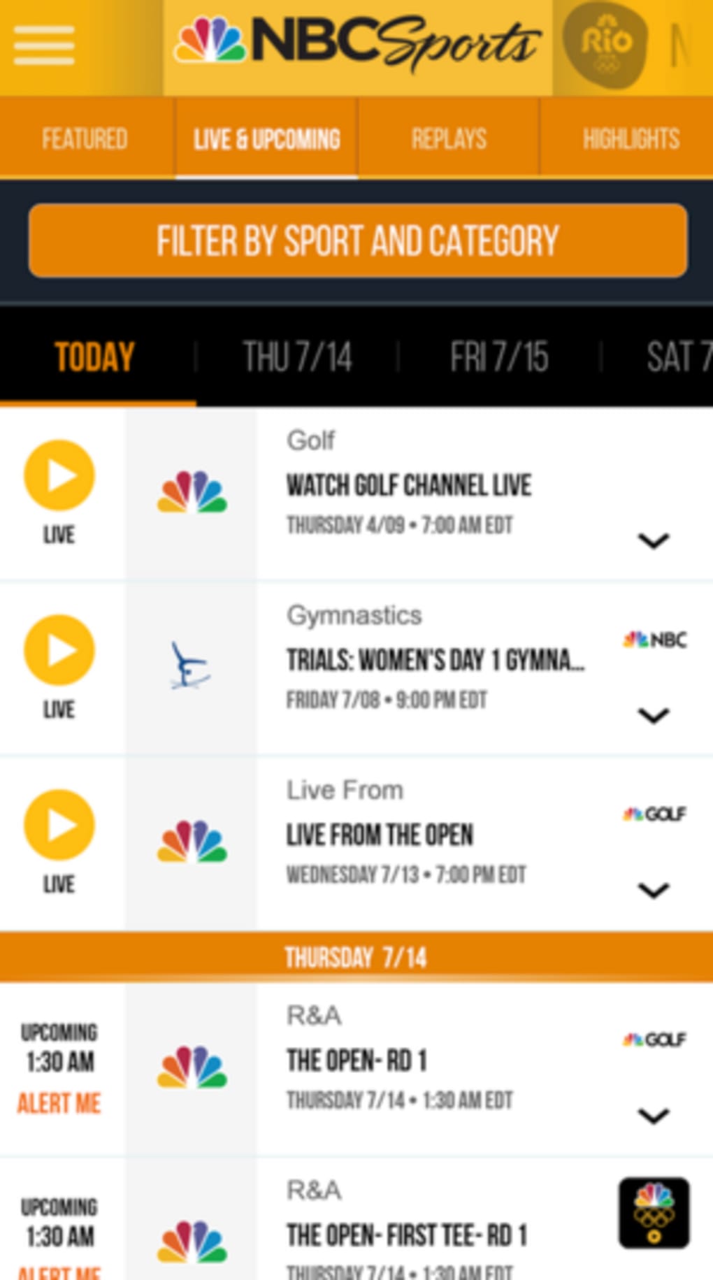 NBC Sports for iPhone