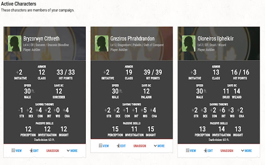 D d beyond campaign dm screen para google chrome extensi n descargar