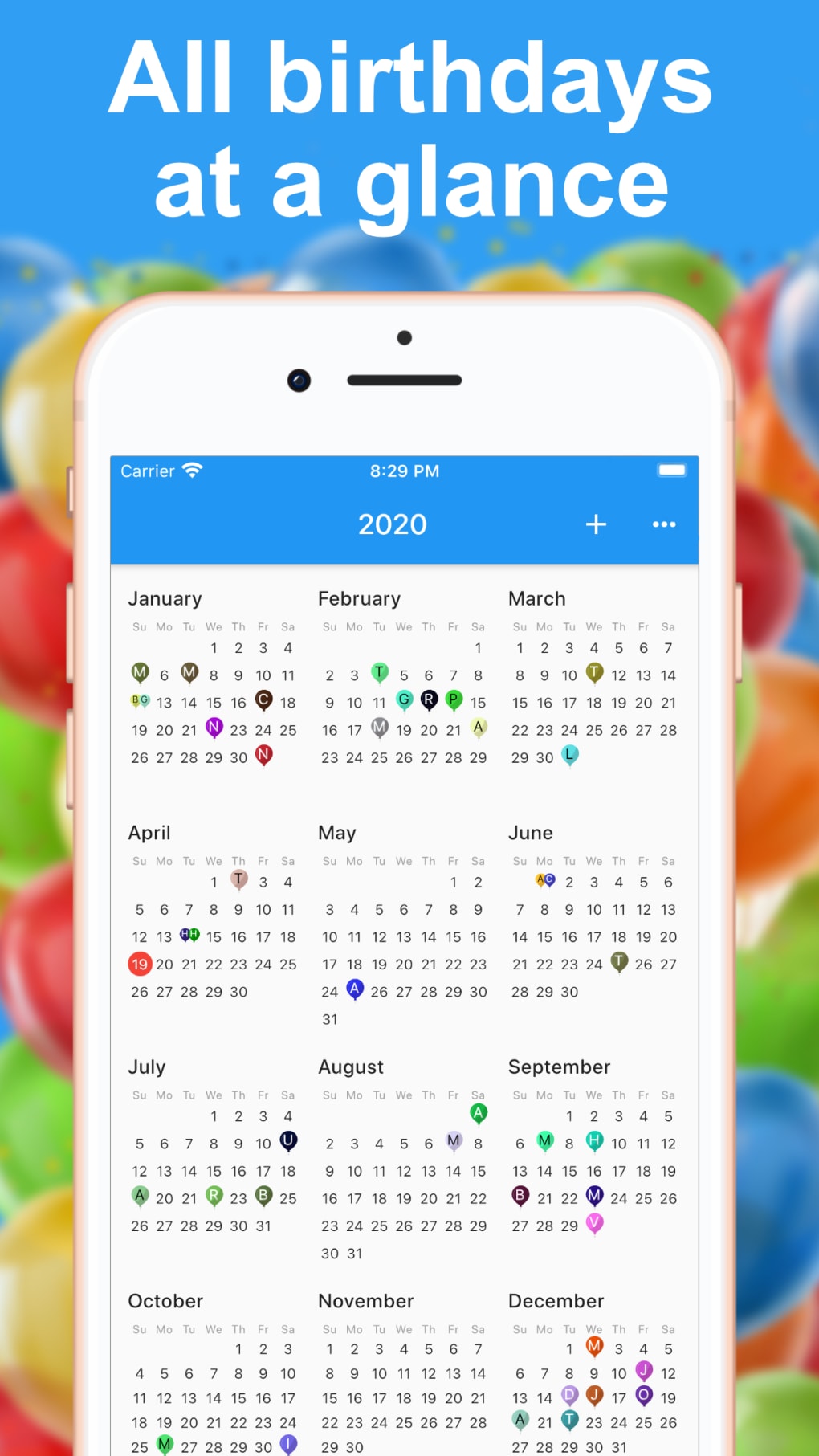 Birthday calendar and reminder لنظام iPhone تنزيل