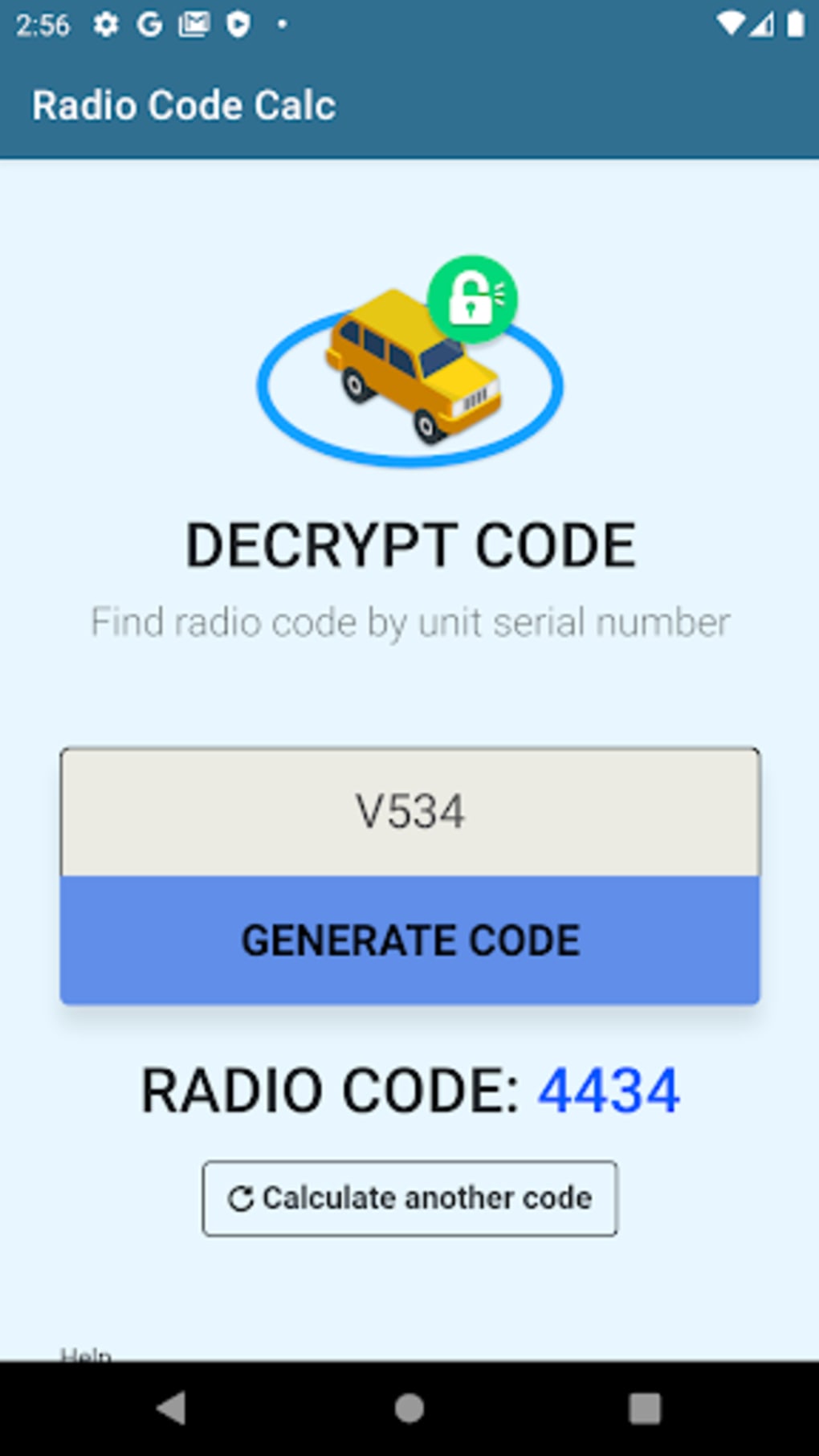 Renault radio code 