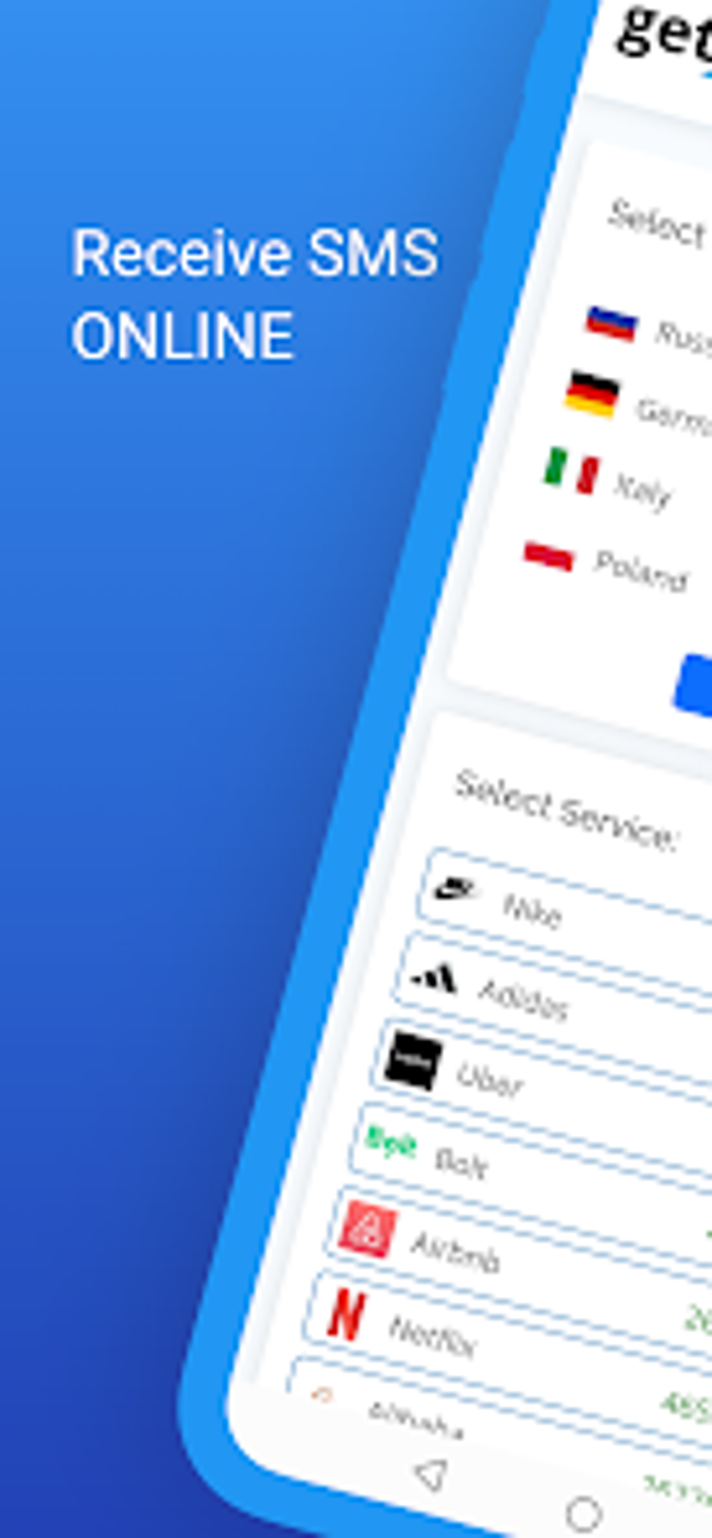 Receive SMS Online GetSMS Para Android Descargar Receive SMS Online GetSMS Para Android Descargar