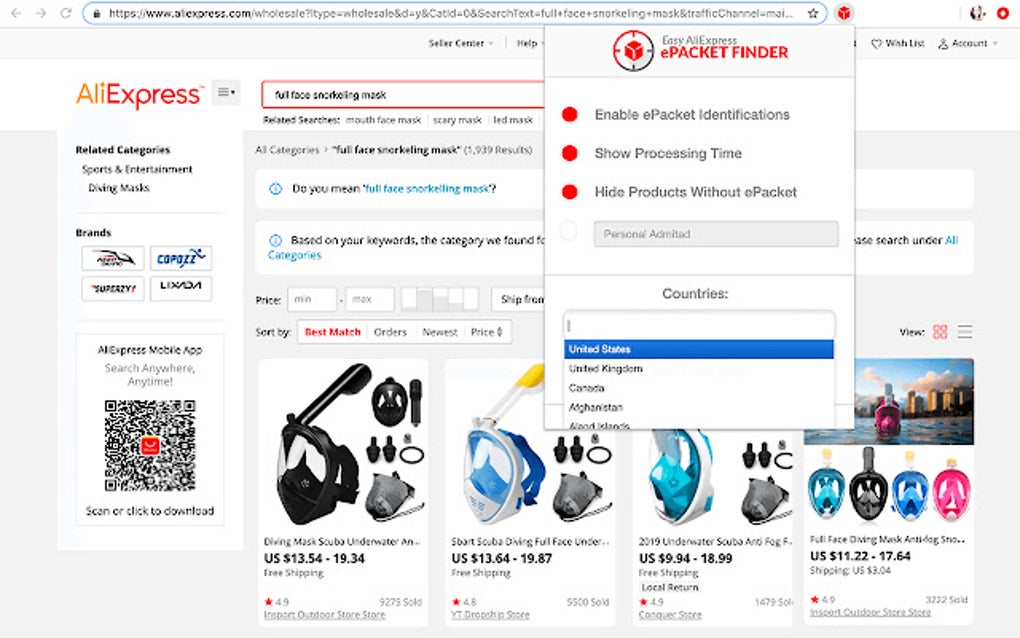 Easy AliExpress ePacket Finder for Google Chrome - Extension Download