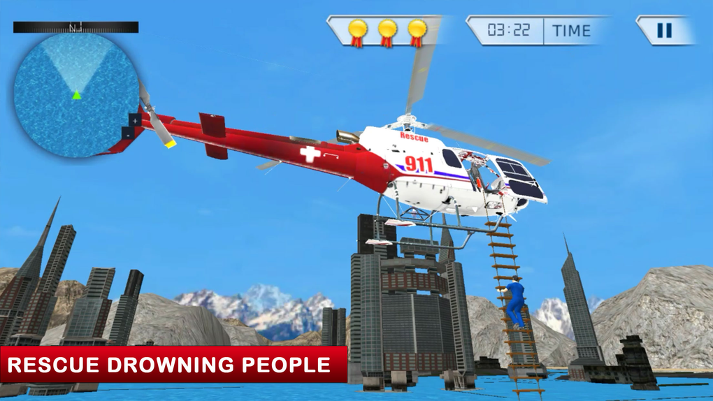 911 Ambulance Rescue Helicopter Simulator 3D Game for iPhone - Download