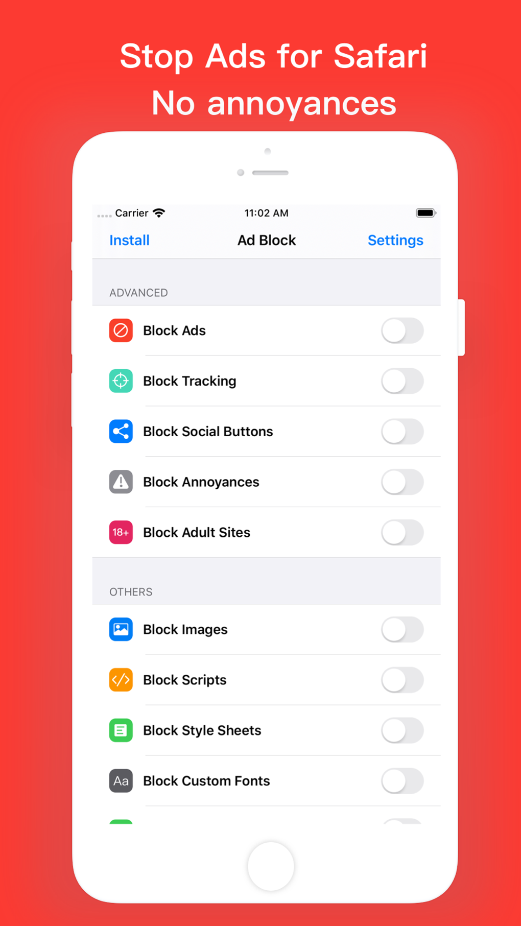 Ad blocker Remove ads pour iPhone Télécharger