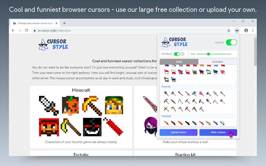 Cursor style - custom cursor for your browser