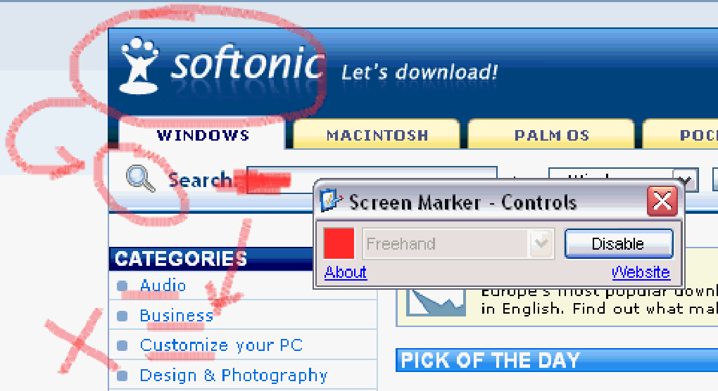 download screen marker