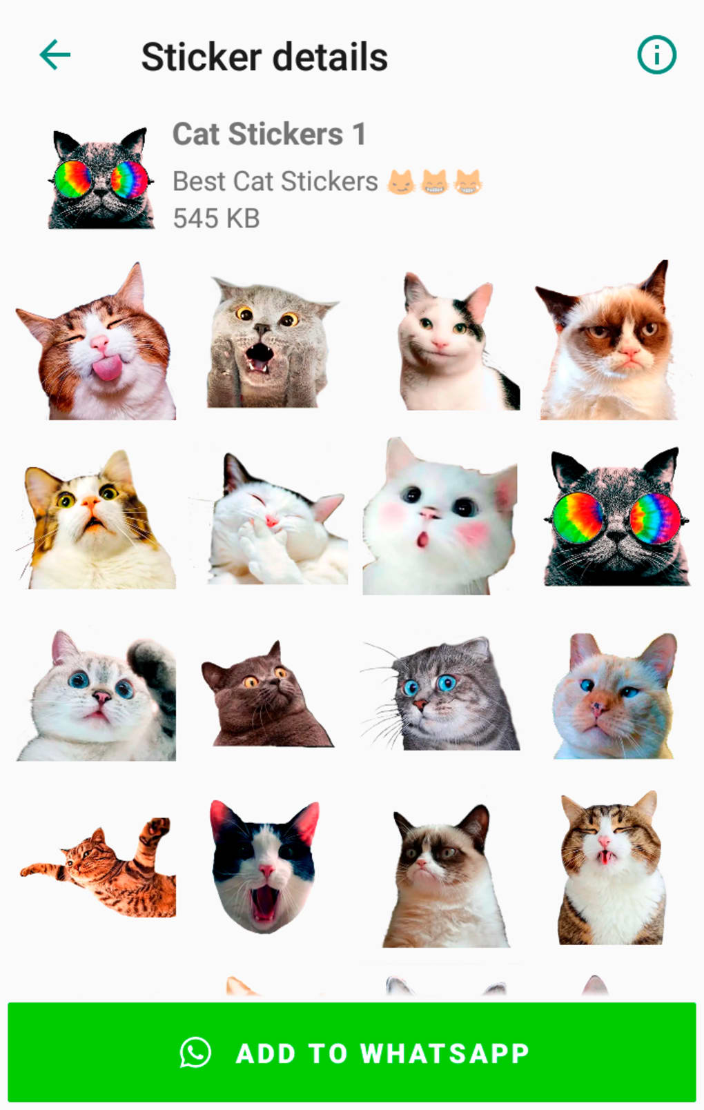 Cute Cat Stickers for WhatsApp for Android - Download