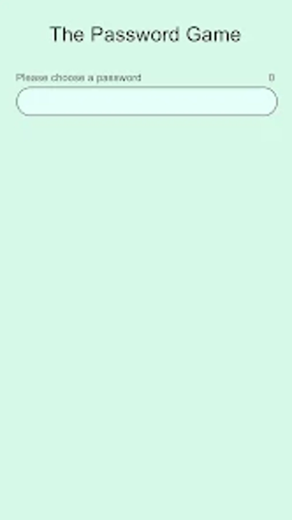 The Password Game для Android — Скачать