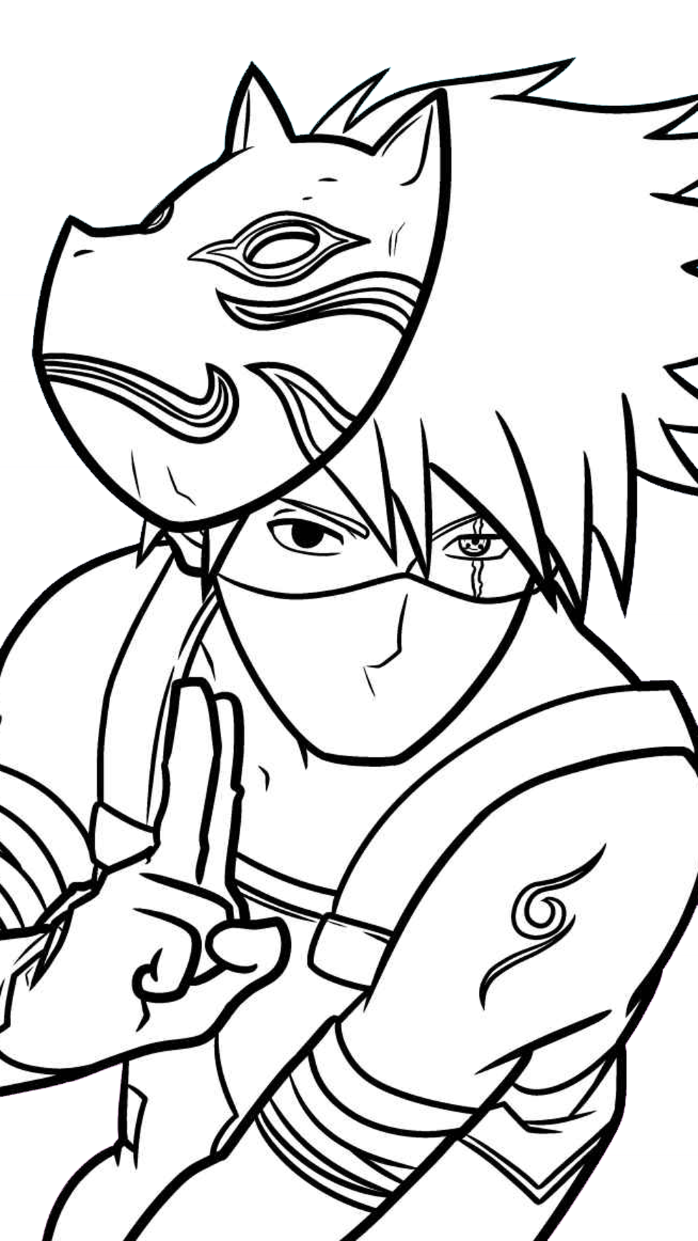 desenho para desenhar kakashi