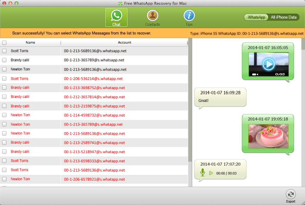 whatsapp data recovery software for mac