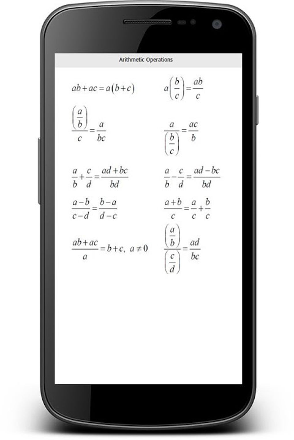 All Math Formula APK Pour Android - Télécharger