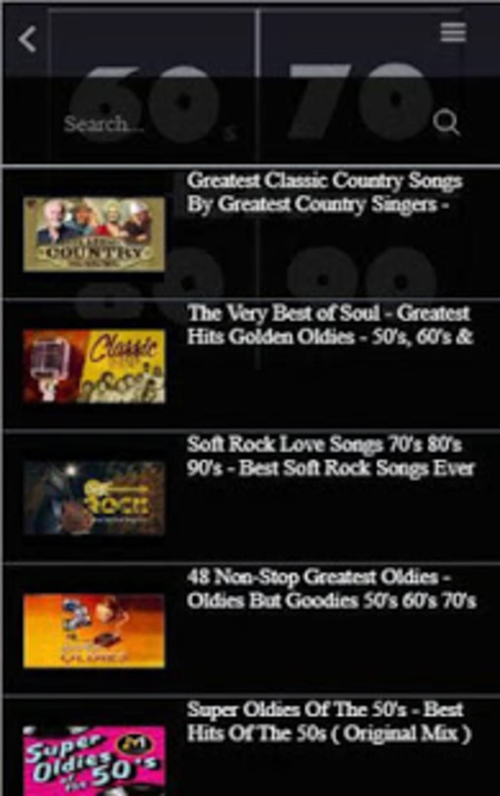 Free Oldies 60s 70s 80s 90s 00s Music Hits APK for Android - Download