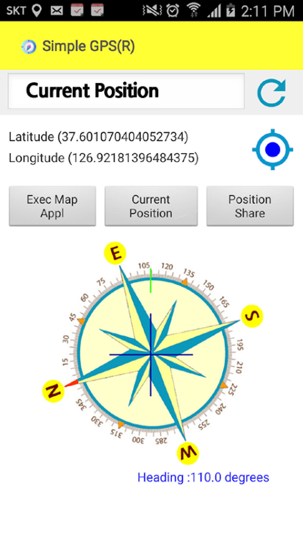 Simple GPS position Compass APK For Android Download