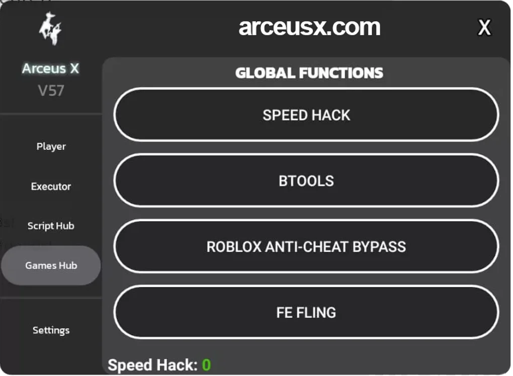 novo hack de pc para celular para roblox arceus x 