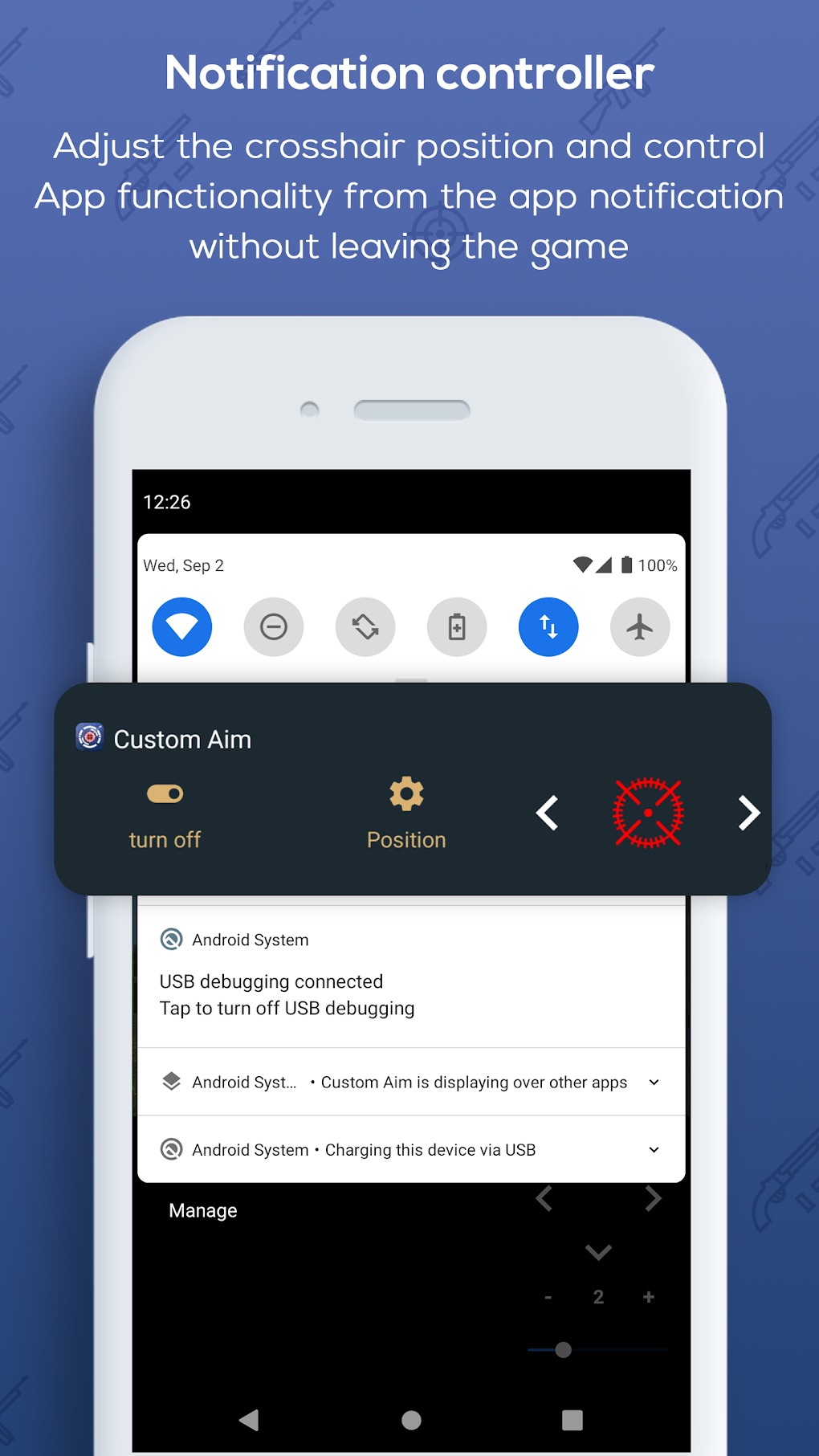 Custom Aim - Crosshair Generator Pro for FPS Games для Android — Скачать