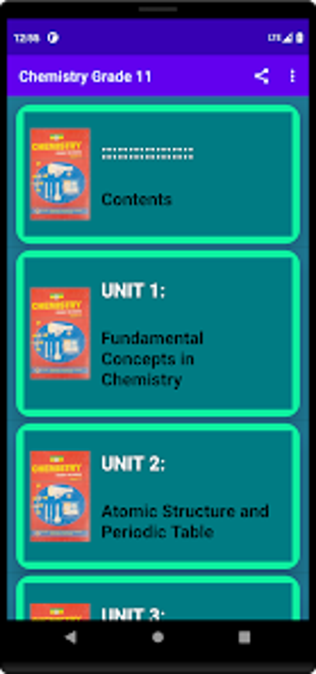 Android Chemistry Grade 11 Textbook 