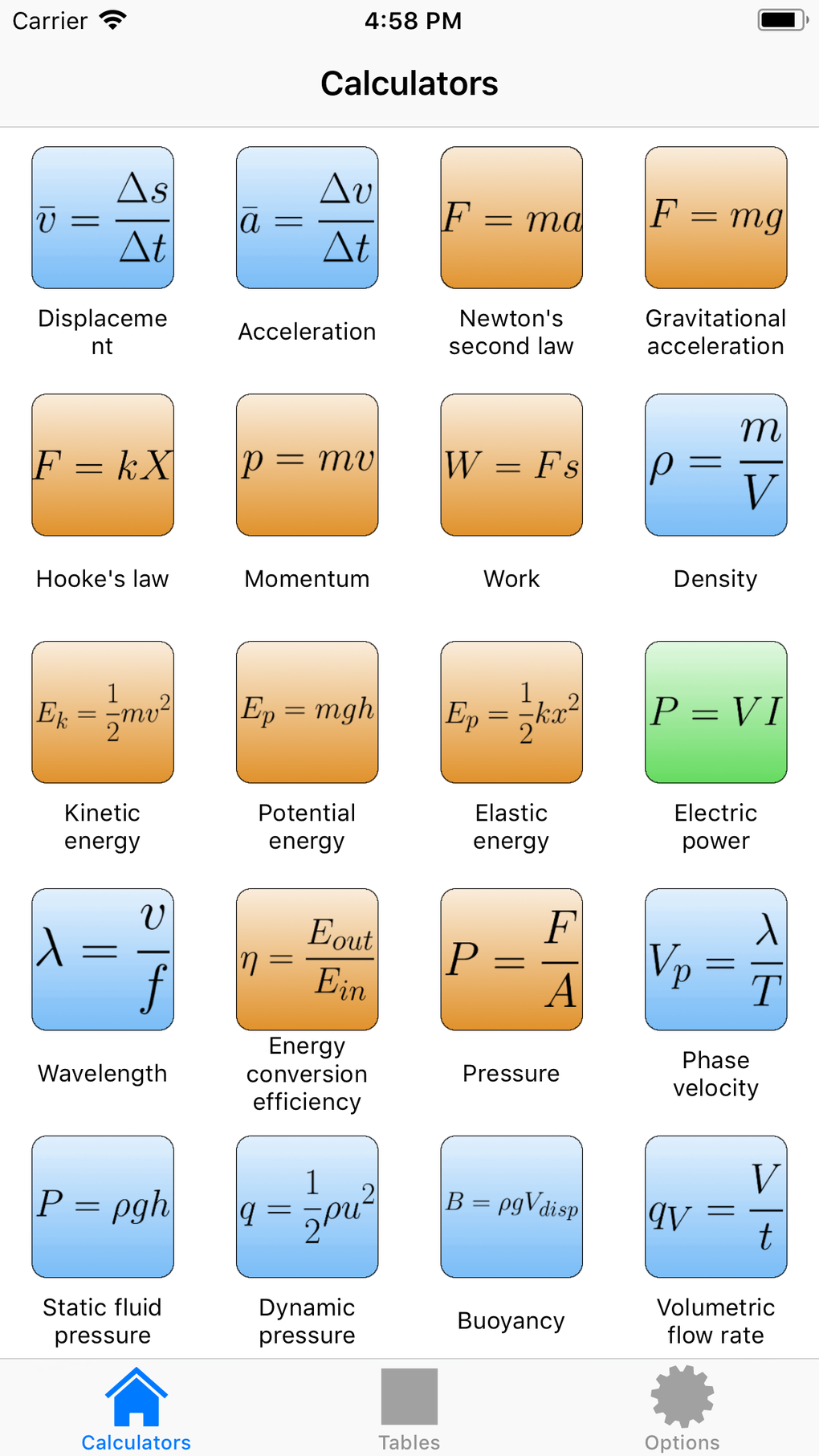 Physics Toolkit สำหรับ IPhone - ดาวน์โหลด