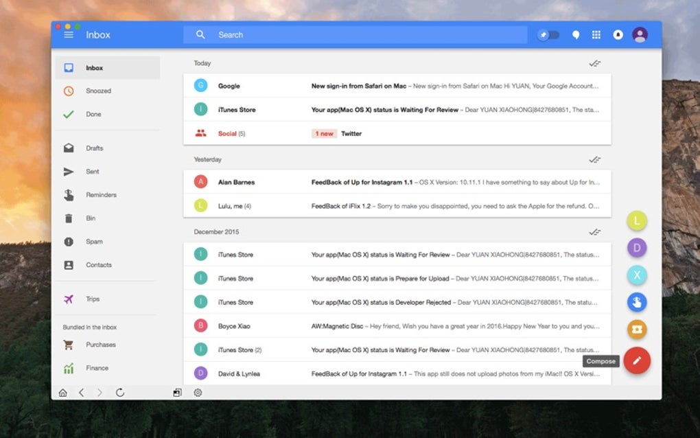 google inbox mac