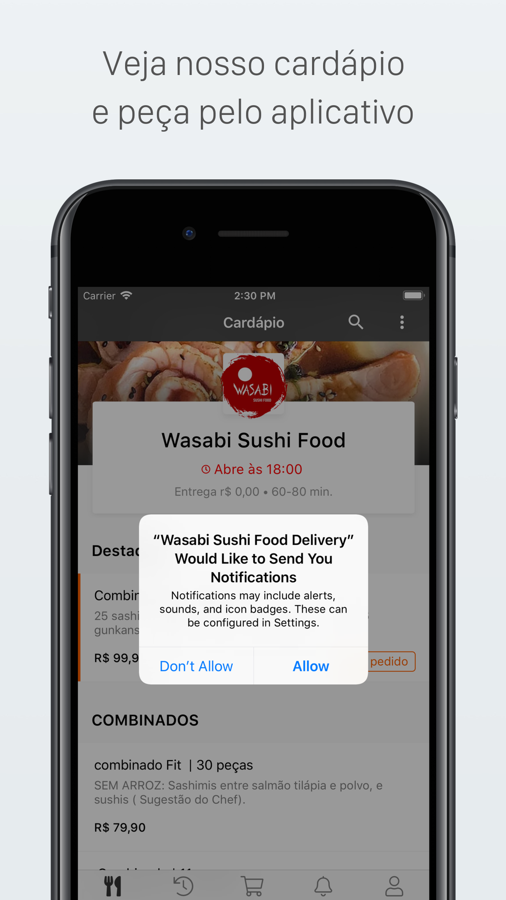 Wasabi Sushi Food Delivery для iPhone — Скачать