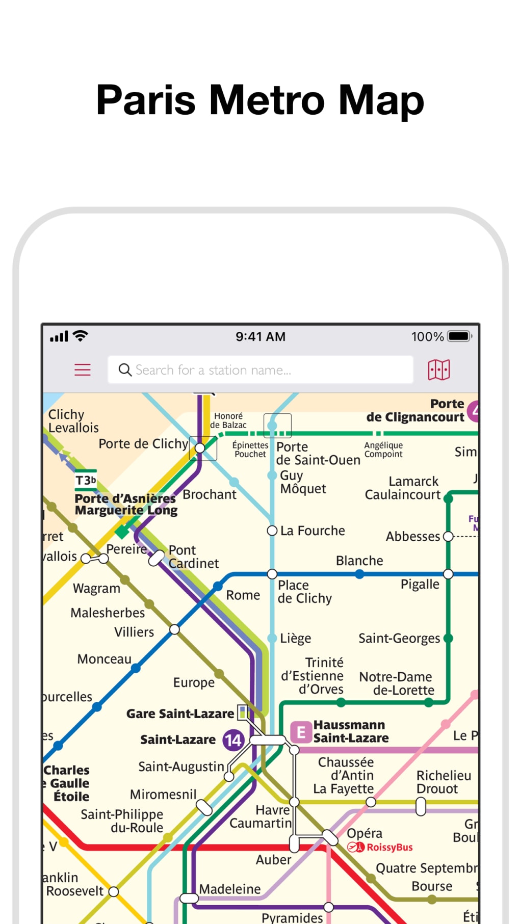 Paris Metro Map And Routes Screenshot 