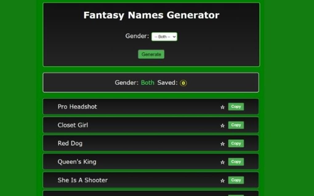 Fantasy Name Generator na Chrome - Download