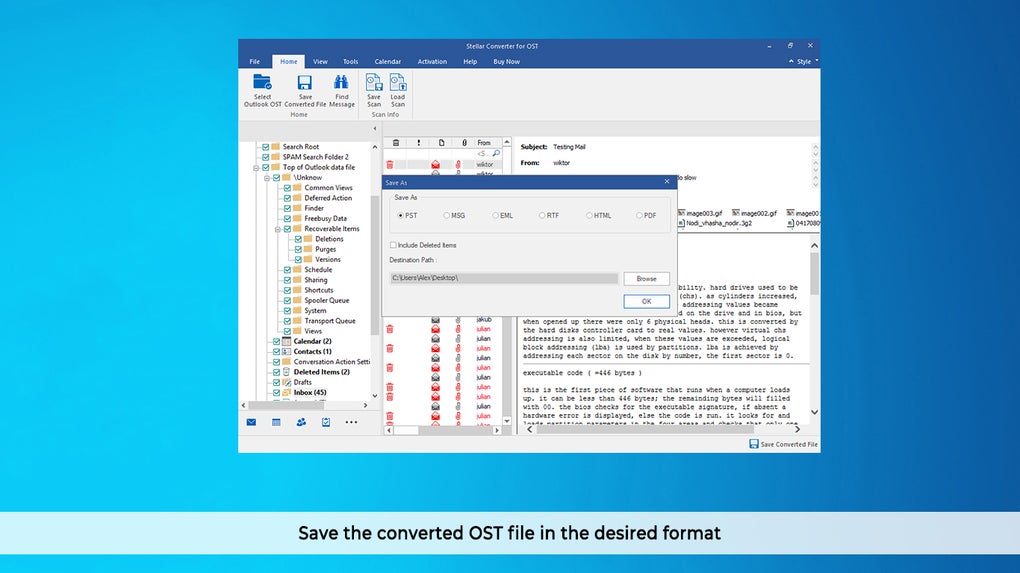 stellar ost to pst converter tool